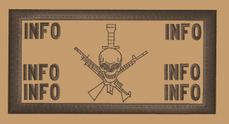Patch-Flight/ Skull with Ka-Bar and Cross M-16's